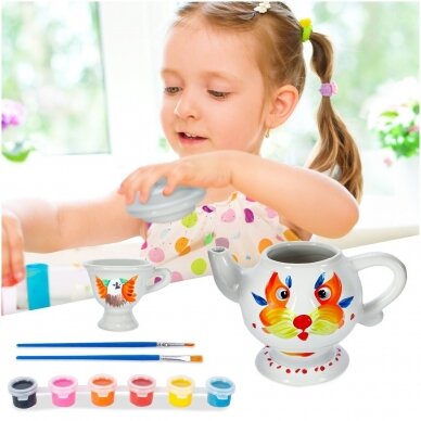 Porcelain tea set, Color it yourself 5