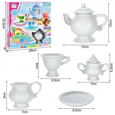 Porcelain tea set, Color it yourself 1