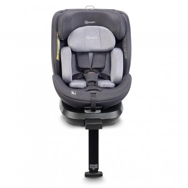 Automobilinė kėdutė BabyGo, MOVE Isofix 360, Grey 0-36 kg 2