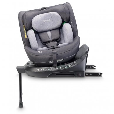 Automobilinė kėdutė BabyGo, MOVE Isofix 360, Grey 0-36 kg 1