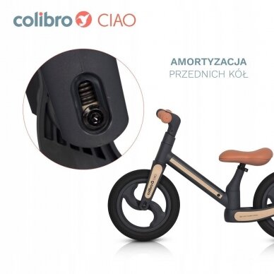 Balance bike Colibro Ciao, Street Grey 6