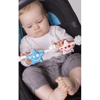 Hanging Rattle for stroller 1 star and 2 flowers 1