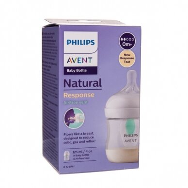 Buteliukas Natural Response AirFree Vent 125 ml, Philips Avent 2