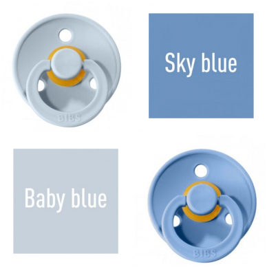 Čiulptukai BIBS COLOUR Baby Blue/ Sky Blue 1 dydis 2