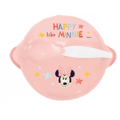 Plate with non-slip bottom + spoon from, Thermobaby Minnie 1