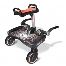 Laiptelis prie vežimėlio Lascal  Buggy Board Maxi su sėdyne, Black/Red