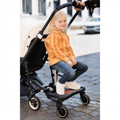 Laiptelis prie vežimėlio Lascal  Buggy Board Maxi su sėdyne, Black/Grey 14