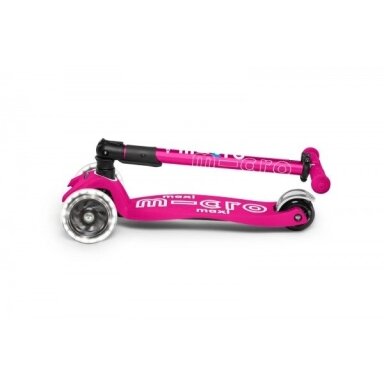 Maxi Micro Deluxe sulankstomas paspirtukas LED Shocking Pink Maxi Micro Deluxe sulankstomas paspirtukas LED Shocking Pink