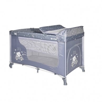 Baby Cot Moonlight 2 Layers Silver Blue CAR
