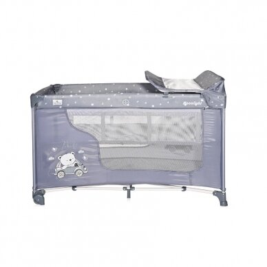 Baby Cot Moonlight 2 Layers Silver Blue CAR 1
