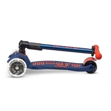 Maxi Micro Deluxe Foldable Scooter LED Navy/ Red 5