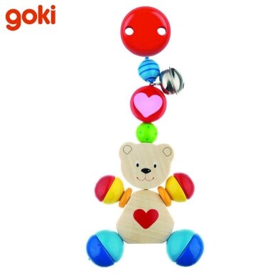 Деревянный кулон-погремушка Goki, Bear