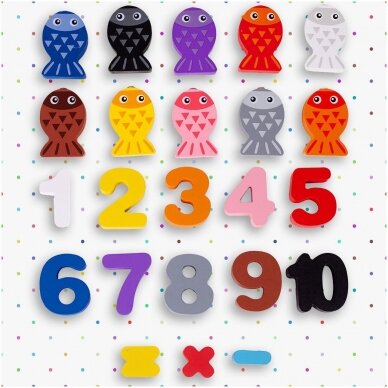 Montessori medinis galvosūkis Mokymasis skaičiuoti 6in1 7