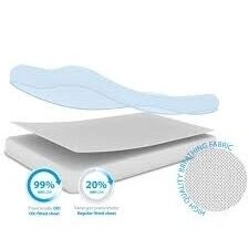 Sweat-reducing sheet Oxi BabyMatex 120*60cm, White