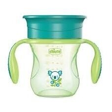 Spill-proof cup with 360-degree rim system, Chicco Green