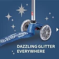 Scooter Micro Mini Deluxe Fairy Glitter LED Galaxy Blue 7