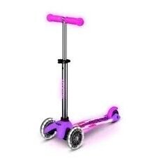 Scooter Micro Mini Deluxe Glow Plus LED Frosty Pink