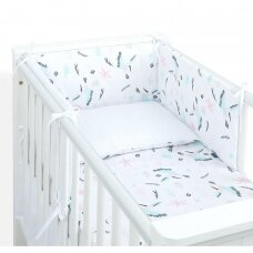 Постельное белье на кроватку Mamotato Premium, Птички 3 части
