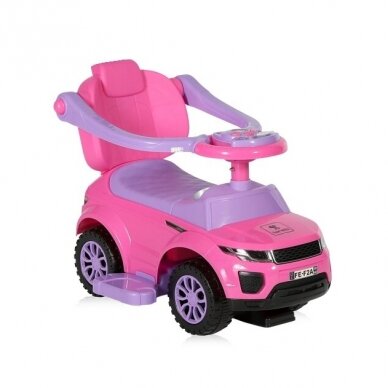 Children's push car Lorelli Off Road + Handle, Pink 1