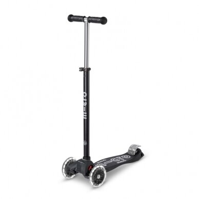 Scooter Maxi Micro Deluxe LED ECO, Black