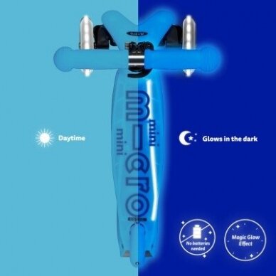 Самокат Micro Mini Deluxe Glow Plus LED Glacier Aqua 2