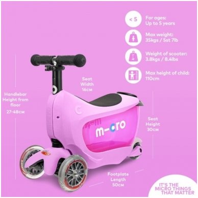 Scooter Mini2go Deluxe Plus Pink 9
