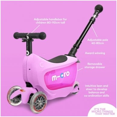 Scooter Mini2go Deluxe Plus Pink 10