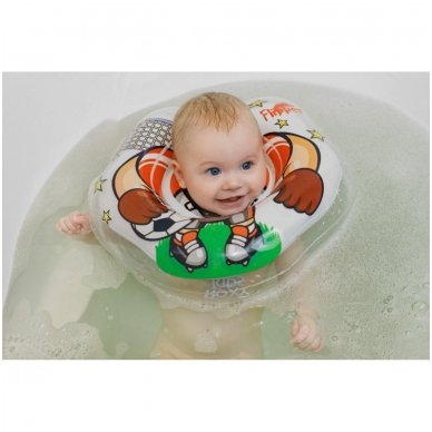 Plaukimo ratas kūdikiams ant kaklo 3D Futbolistas, Roxy Kids 5
