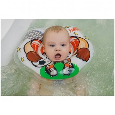 Plaukimo ratas kūdikiams ant kaklo 3D Futbolistas, Roxy Kids 6