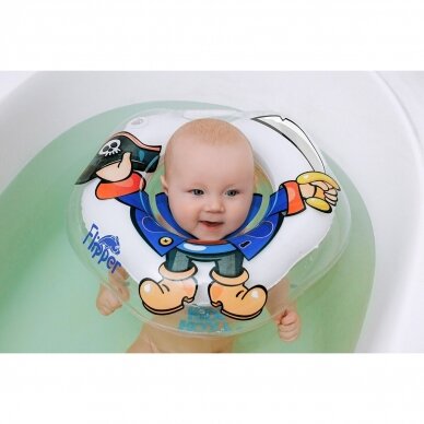 Plaukimo ratas kūdikiams ant kaklo 3D Piratas, Roxy Kids 1