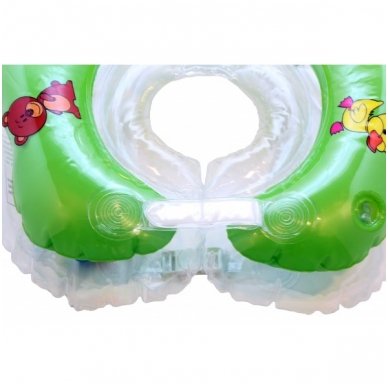 Plaukimo ratas kūdikiams ant kaklo Flipper green, Roxy Kids 2