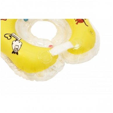 Plaukimo ratas kūdikiams ant kaklo Flipper yellow Roxy Kids 1