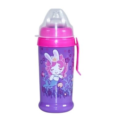 Puodelis minkštu silikoniniu snapeliu Pink Puodelis minkštu silikoniniu snapeliu Pink