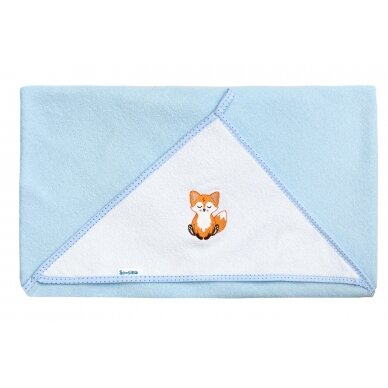 Terry hooded towel Blue  3