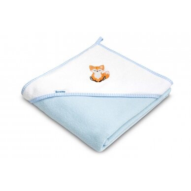 Terry hooded towel Blue