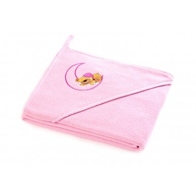 Terry hooded towel Pink