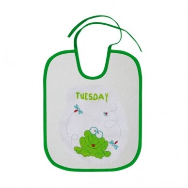 Waterproof bibs with laces, Days of the week, 7 pcs 2