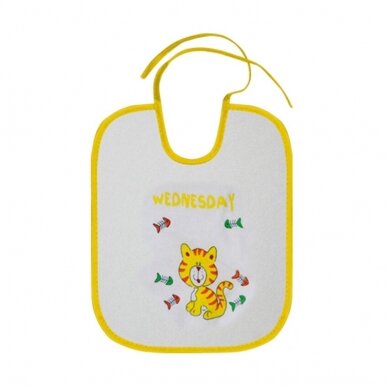 Waterproof bibs with laces, Days of the week, 7 pcs 3