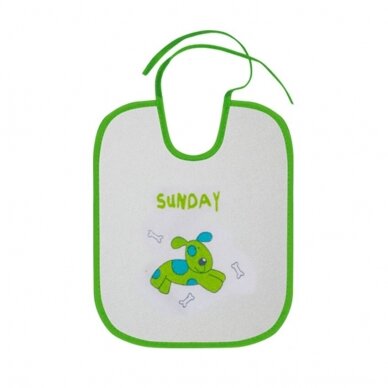 Waterproof bibs with laces, Days of the week, 7 pcs 6