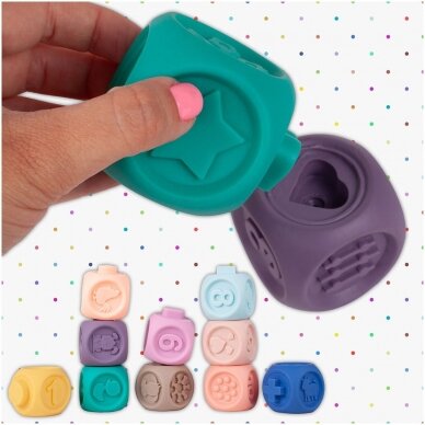 Colorful soft sensory cubes 10 pcs 2