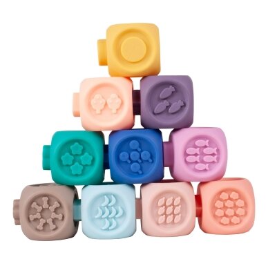 Colorful soft sensory cubes 10 pcs