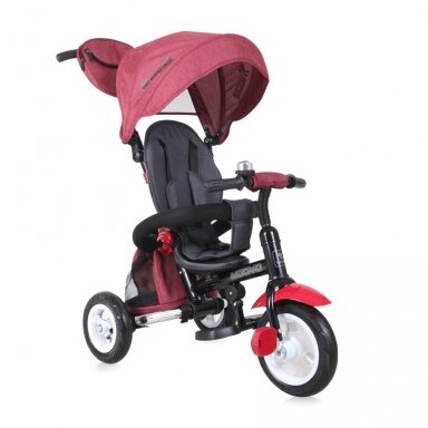 Triratukas Moovo Red&Black LUXE su pripučiamais ratais Triratukas Moovo Red&Black LUXE su pripučiamais ratais