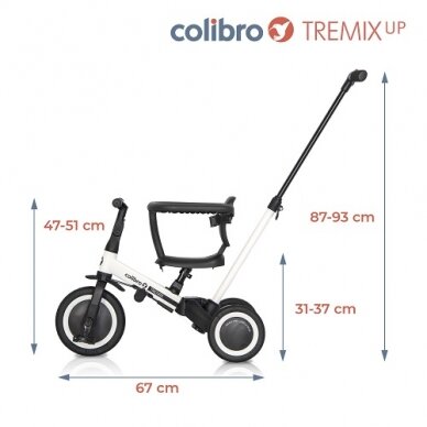 Tрехколесный велосипед  Colibro TremixUp 6in1, Blanca 16