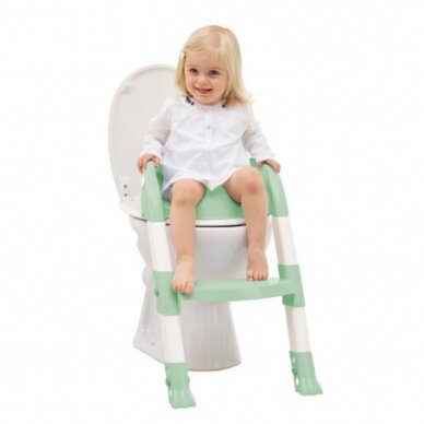 Детское сиденье на унитаз со ступенькой Kiddyloo, Thermobaby Celadon green 3