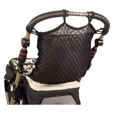 Universalus tinklinis krepšys vežimėliui su pamušalu, Black