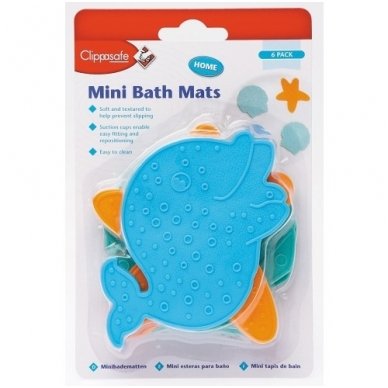 Mini bath mats 6 pcs., Clippasafe 1