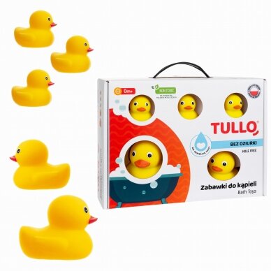 Игрушки для ванной утка с детьми Тулло 5 шт.
