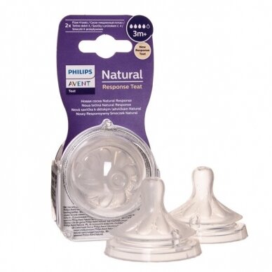 Pacifiers "Natural" Response Philips Avent, 2 pcs.,3 months